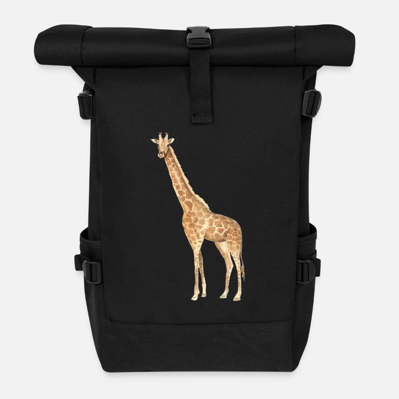 Giraffe - Rolltop Rucksack - Schwarz