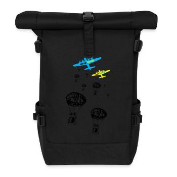 Drop beats not bombs - Roll Top Backpack - black - Front