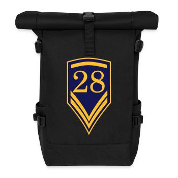 Gift for the 28th Birthday - 28 years - Roll Top Backpack - black - Front