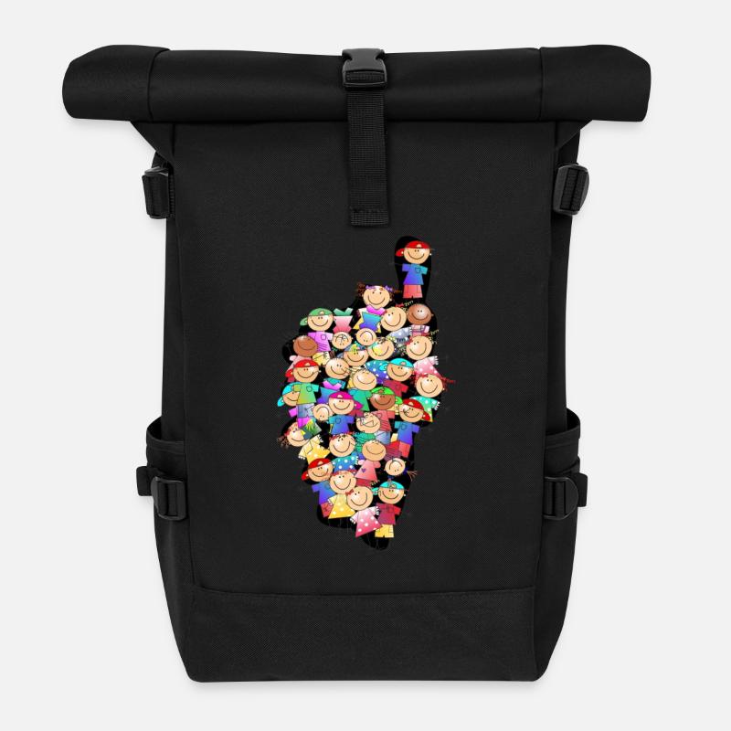Corse - Sac à dos roll top - noir