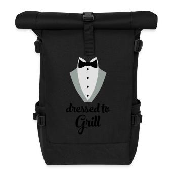 Tablier de cuisine drôle pour hommes - Sac à dos roll top - noir - Devant