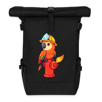 Héros de la construction avec trésor de pierres précieuses - Sac à dos roll top - noir - Devant