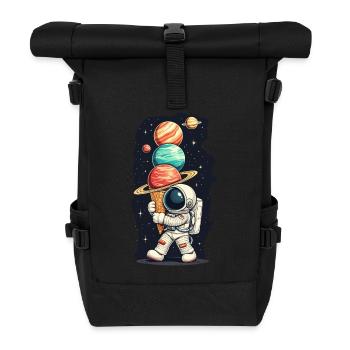 ASTRONAUT - Roll Top Backpack - black - Front