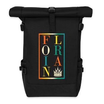 Florian - Roll Top Backpack - black - Front