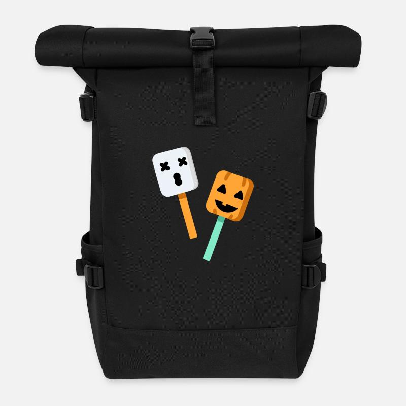Halloween Lolli - Rolltop Rucksack - Schwarz