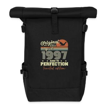 April 1997 Geschenk | 28-jähriges Jubiläum April 1997 - Rolltop Rucksack - Schwarz - Vorne