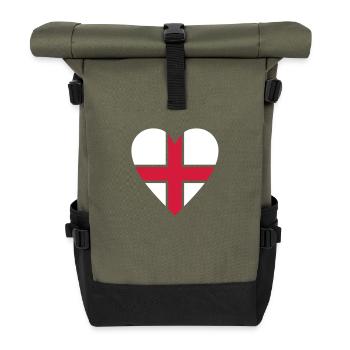 england_herz_50 - Roll Top Backpack - olive/black - Front