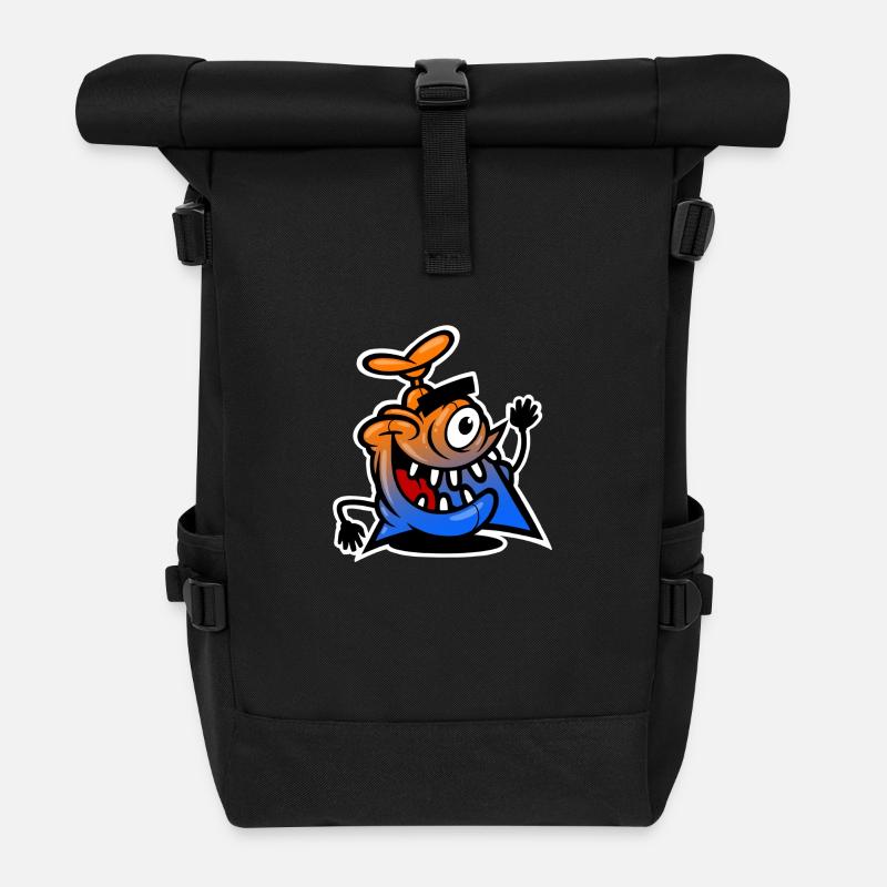 Monstre d’un œil - Sac à dos roll top - noir