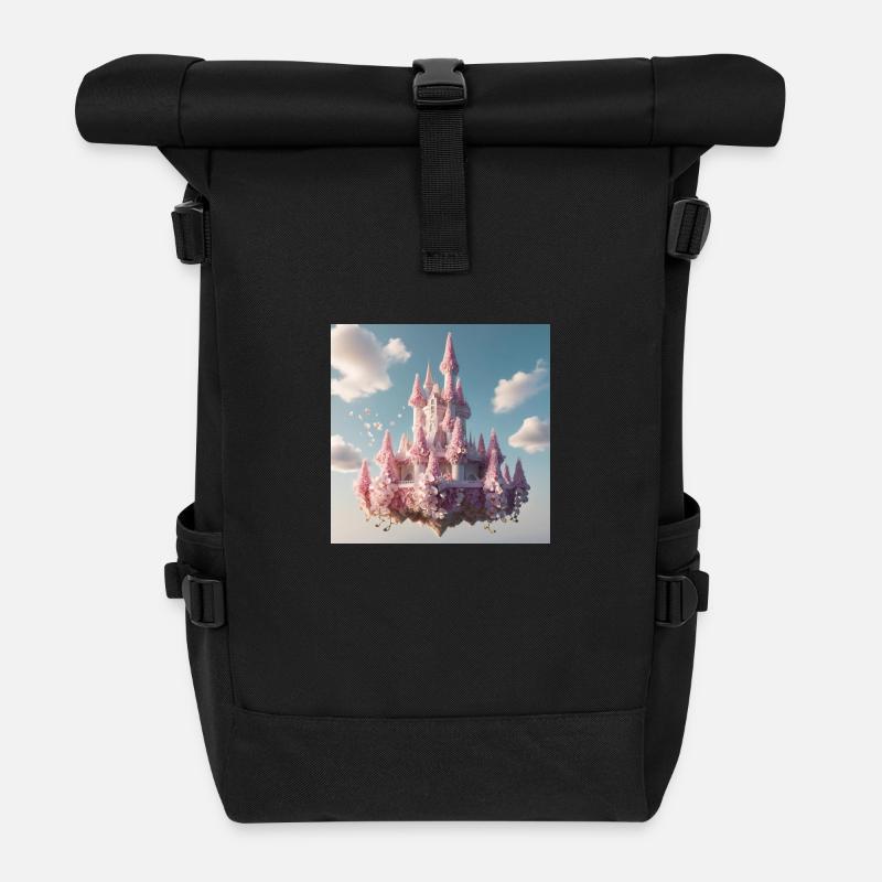Schloss - Rolltop Rucksack - Schwarz