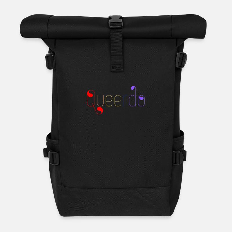 Queerdo - Roll Top Backpack - black
