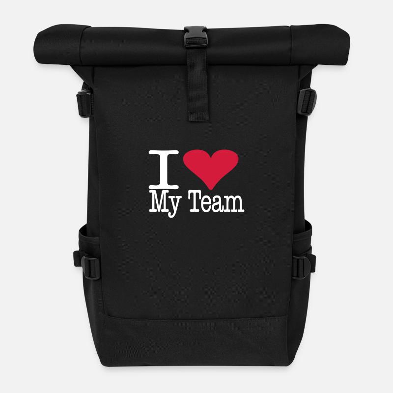 ilovemyteam - Rolltop Rucksack - Schwarz