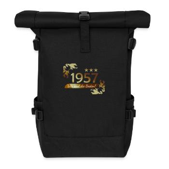 1957 - wir sind die Besten - Rolltop Rucksack - Schwarz - Vorne