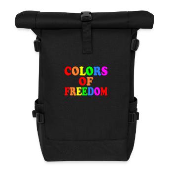 Colors of freedom - Rolltop Rucksack - Schwarz - Vorne