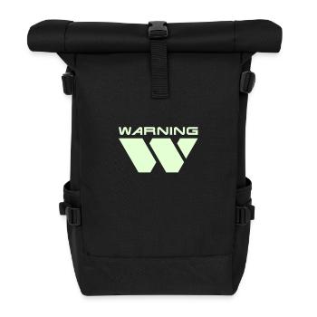 Warning__V001 - Sac à dos roll top - noir - Devant