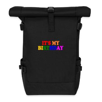 It's my birthday - Roll Top Backpack - black - Front