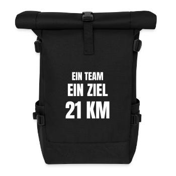 Halbmarathon - Rolltop Rucksack - Schwarz - Vorne