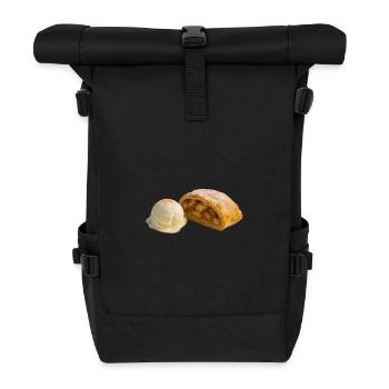 Apfelstrudel mit Vanilleeis - Roll Top Backpack - black - Front