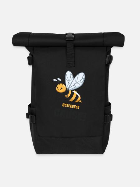 BEEE CAUSE - Rolltop Rucksack - Schwarz