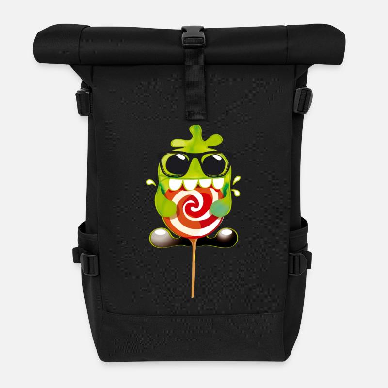 naschmonster lolli - Rolltop Rucksack - Schwarz