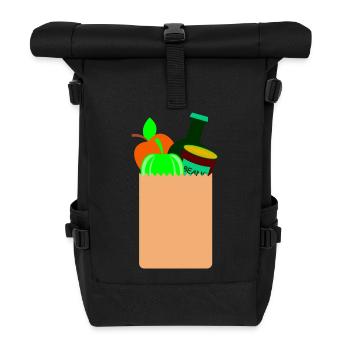 backpack suitcase backpack bag briefcase55 - Roll Top Backpack - black - Front