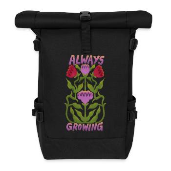 Always Growing - Rolltop Rucksack - Schwarz - Vorne