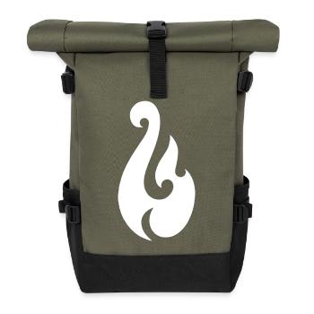 Maui's hook - Roll Top Backpack - olive/black - Front