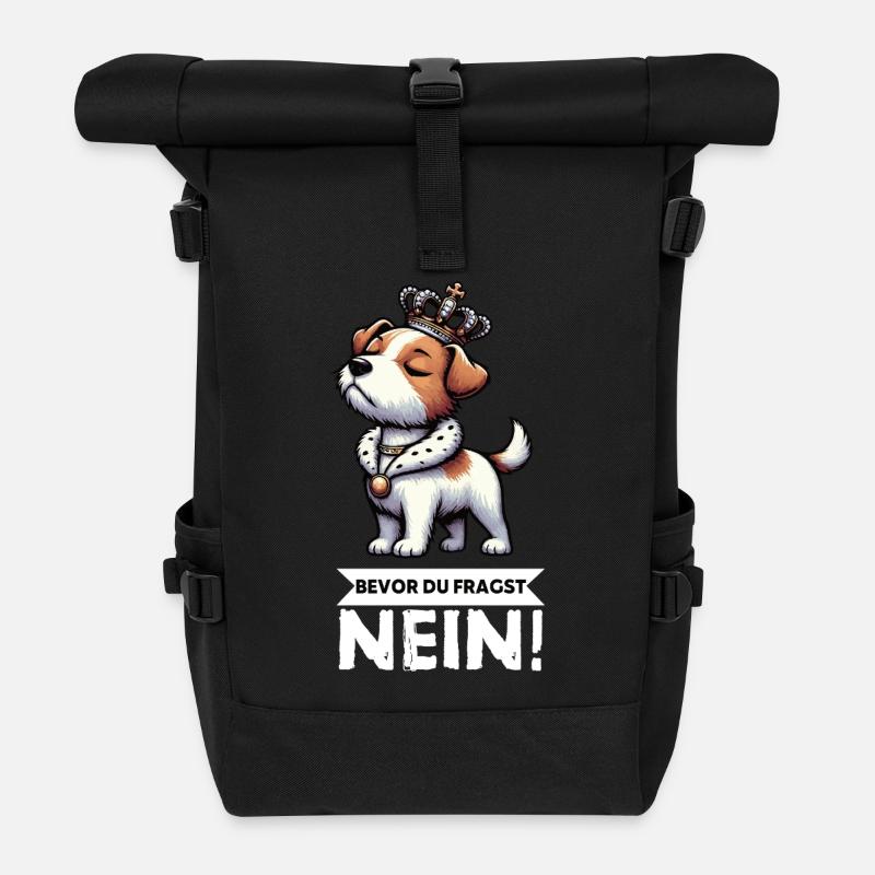 Avant que vous ne demandiez Jack Russel Terrier Jackie Terrier - Sac à dos roll top - noir