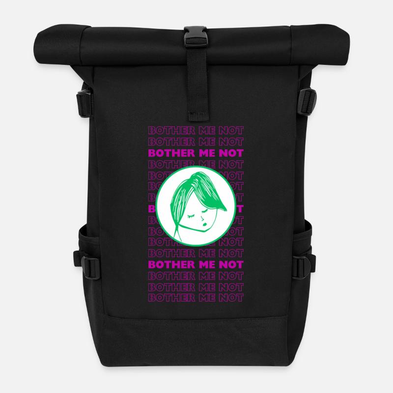 Stört mich nicht – minimalistisches, sarkastisches Design - Rolltop Rucksack - Schwarz