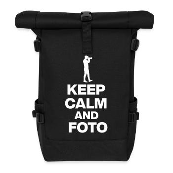 RESTEZ CALMES ET PRENEZ UNE PHOTO ! PHOTOGRAPHE APPAREIL PHOTO - Sac à dos roll top - noir - Devant