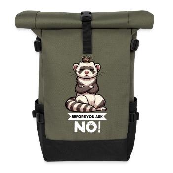 Avant de demander à Ferret Furet Propriétaire de Furet Rodent - Sac à dos roll top - olive/noir - Devant