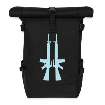 Double Rifle Silhouette - Roll Top Backpack - black - Front