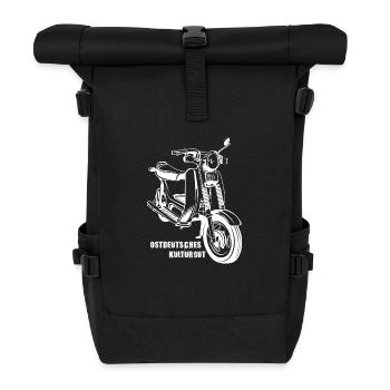 Simson Roller SR50 - VEB Ostdeutsches Kulturgut - Rolltop Rucksack - Schwarz - Vorne
