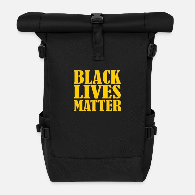 Black lives matter - Rolltop Rucksack - Schwarz