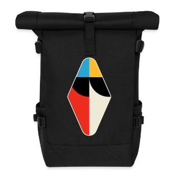 Five Colours: Playing with Form and Colour - Roll Top Backpack - black - Front