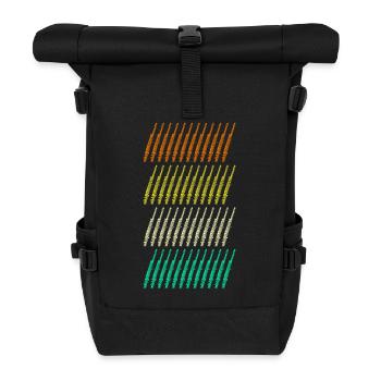 Flötist Querflöte - Rolltop Rucksack - Schwarz - Vorne