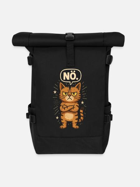 Nö I Hate Morning People And Mornings And People - Rolltop Rucksack - Schwarz