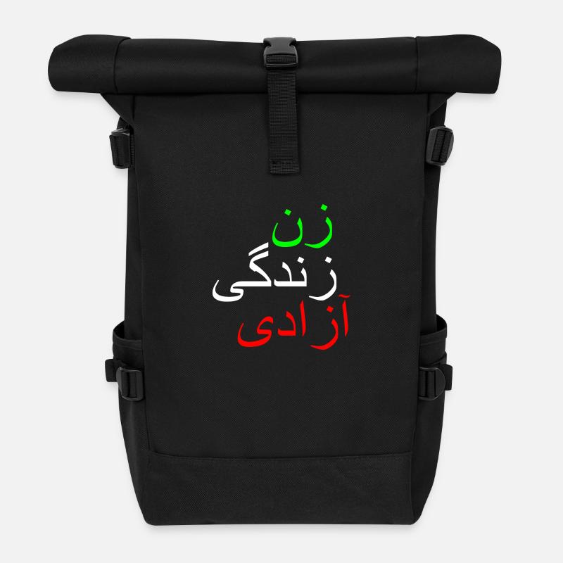Women life freedom - Rolltop Rucksack - Schwarz