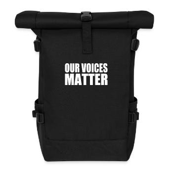Our voices matter - Rolltop Rucksack - Schwarz - Vorne