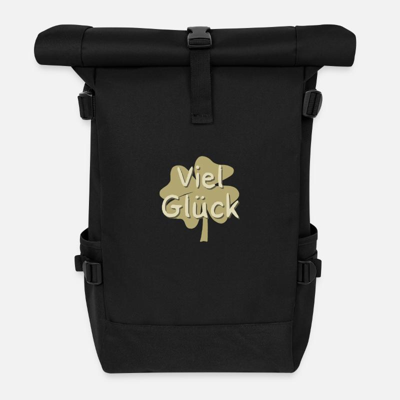 Bonne chance trèfle - Sac à dos roll top - noir