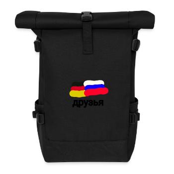 друзья - Roll Top Backpack - black - Front