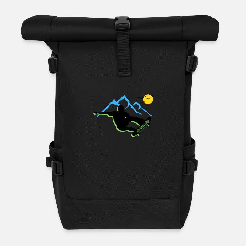 Skateboarding - Rolltop Rucksack - Schwarz