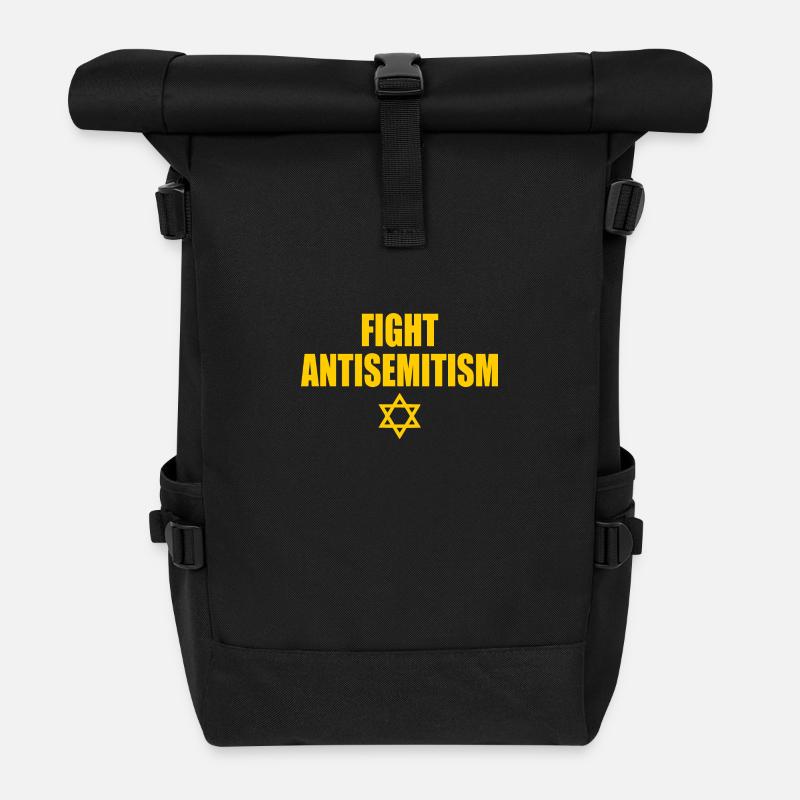 fight antisemitism - Rolltop Rucksack - Schwarz