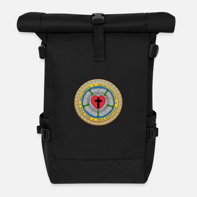 Die drei reformatorischen Soli. - Rolltop Rucksack - Schwarz