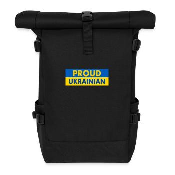 Proud ukrainian - Roll Top Backpack - black - Front