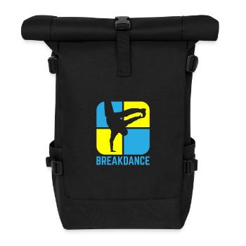 Breakdance - Rolltop Rucksack - Schwarz - Vorne