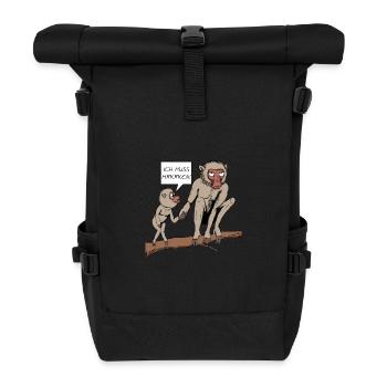 Halts Maul Mike - Makaken - Rolltop Rucksack - Schwarz - Vorne