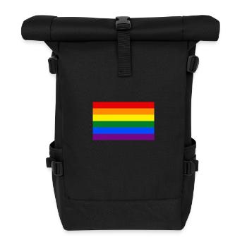 LGBT-Stolz-Flagge - Rolltop Rucksack - Schwarz - Vorne