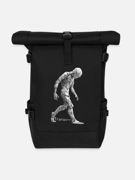 Transparent - Mobbing Stoppen - Rolltop Rucksack - Schwarz