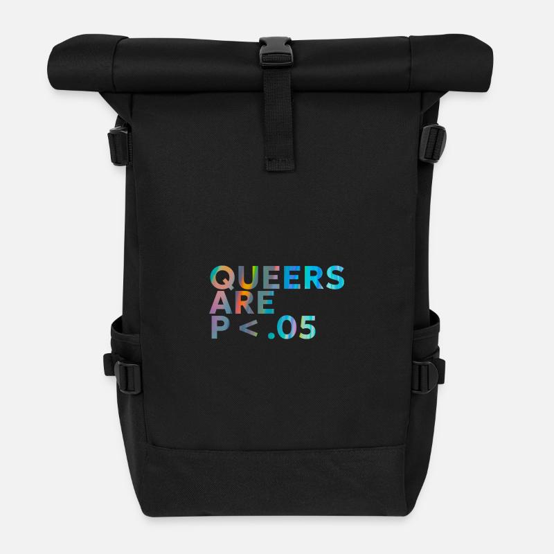 Les queers sont p < .05 - Sac à dos roll top - noir