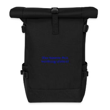 Hier könnte Ihre Werbung stehen. - Rolltop Rucksack - Schwarz - Vorne